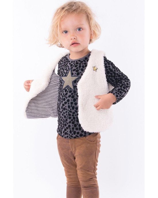 Like Flo Baby girls jersey tshirt antraciet 74