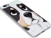 ADEL Siliconen Back Cover Hoesje Geschikt voor iPhone 6/6S - Berner Sennenhond