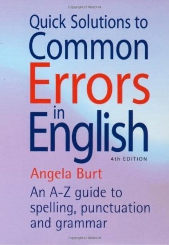 Quick Solutions To Common Errors In English - cover