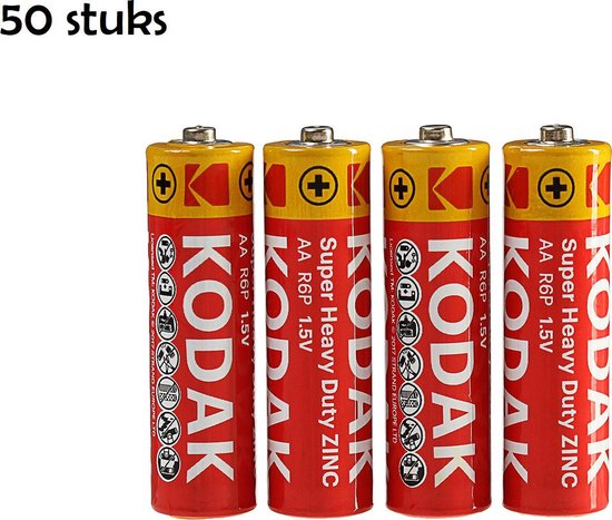 Klaar ethiek oogopslag Kodak Super Heavy Duty AA Batterijen (50 stuks) | bol.com