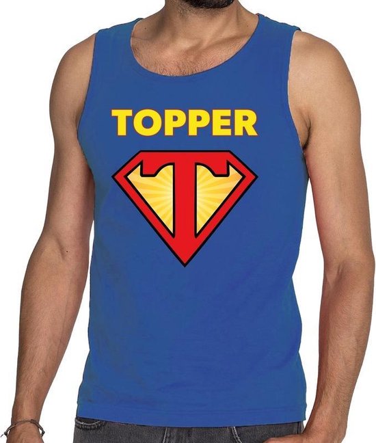 Toppers Super Topper tanktop heren blauw  / mouwloos shirt Super Topper  heren XXL