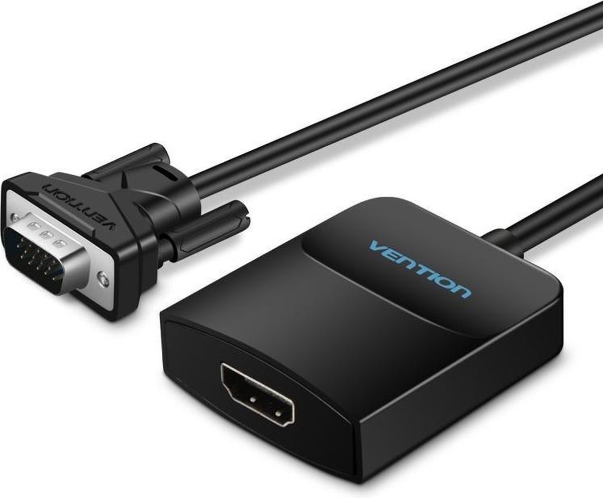 Embryo Latijns Overjas VGA Male naar HDMI Female + Audio + Power Adapter Converter | bol.com