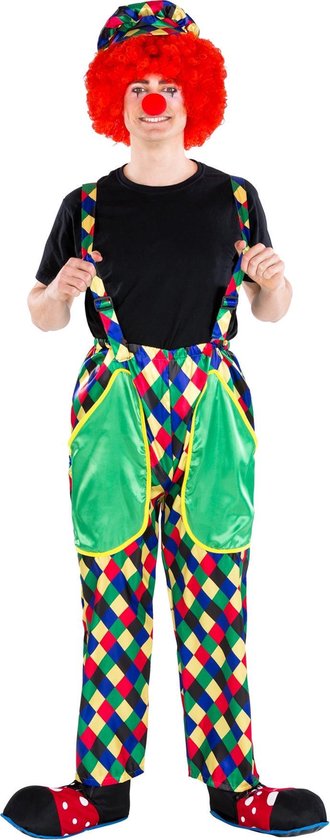 dressforfun - Herenkostuum clown August S - verkleedkleding kostuum halloween verkleden feestkleding carnavalskleding carnaval feestkledij partykleding - 300828