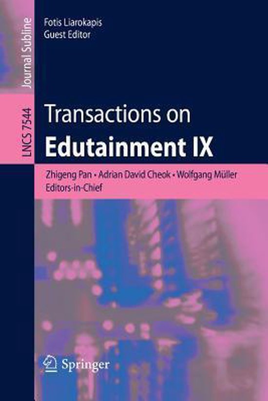 Transactions on Edutainment IX - cover