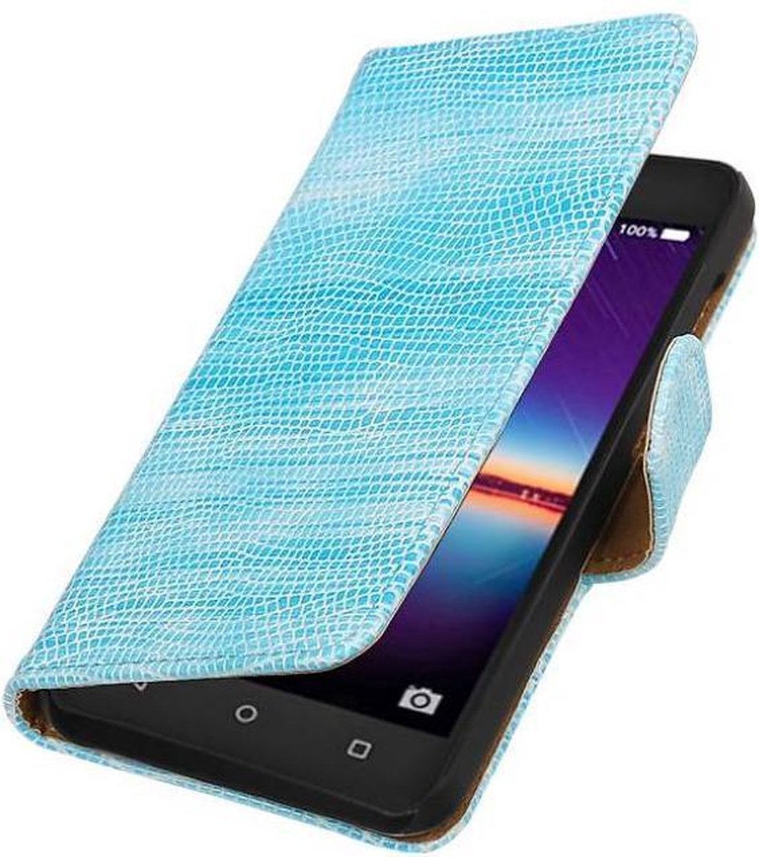 Hagedis Bookstyle Wallet Case Hoesjes Geschikt voor Huawei Y3 II Turquoise