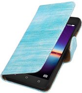 LIzard Bookstyle Wallet Case Hoesjes voor Huawei Y3 II Turquoise