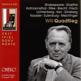 Will Quadflieg - Der Schauspieler Im Spiegel Der Dic (CD)