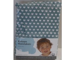 Katoen Hoeslaken - Kleur Jade - 60x120 cm