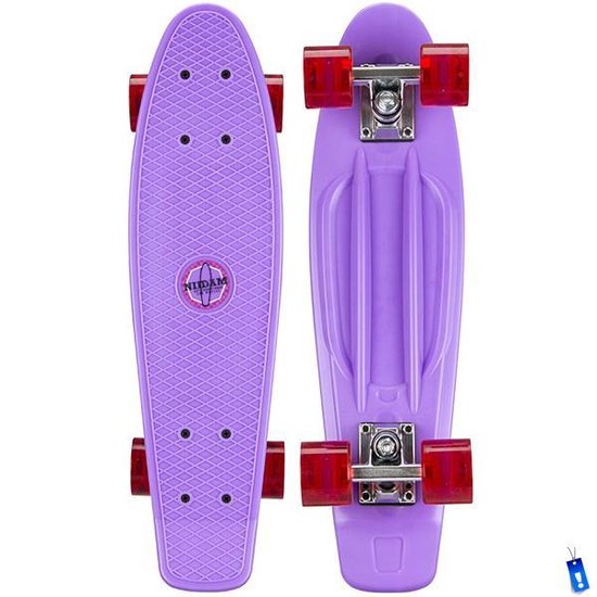 Denken Opnemen Relatief Penny Board Plastic Skateboard Retro - Met LED wieltjes - 57 cm - Paars |  bol.com