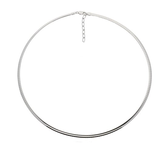 Doublure Argent - Collier Omega Argent Rhodiné