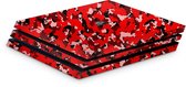 Playstation 4 Pro Console Skin Camo Rood