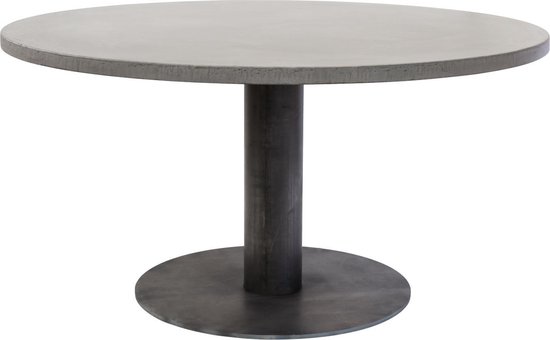 bijwoord nikkel Speels Beton tafel rond ∅ 150 cm - donker grijs - Bistro onderstel | bol.com
