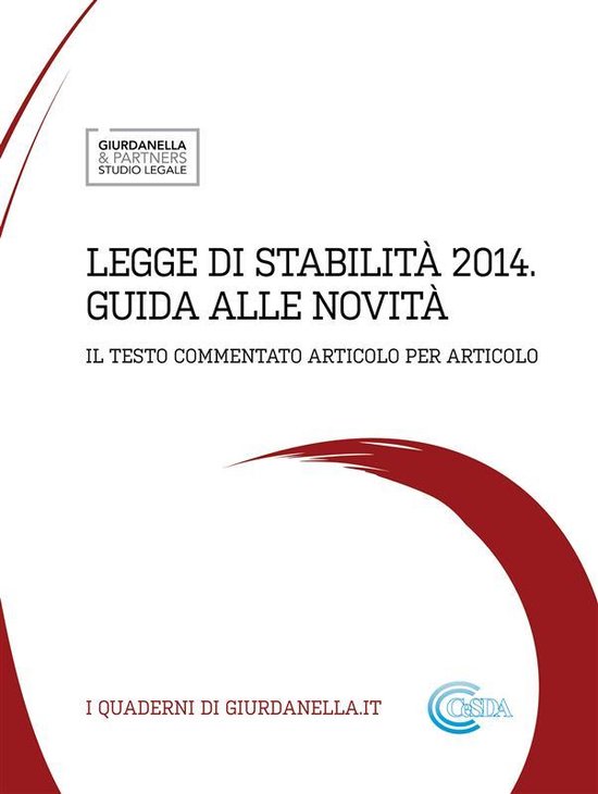 Legge di stabilita' 2014 - guida alle novita' - cover