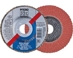 PFERD Lamellenschijf POLIFAN A-COOL SG INOX+ALU Ø 125 mm Korrel A-80 conisch - 67758125