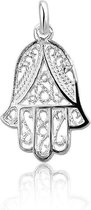 Montebello Hanger Hand van Fatima - 925 Zilver Gerhodineerd - 15x25mm