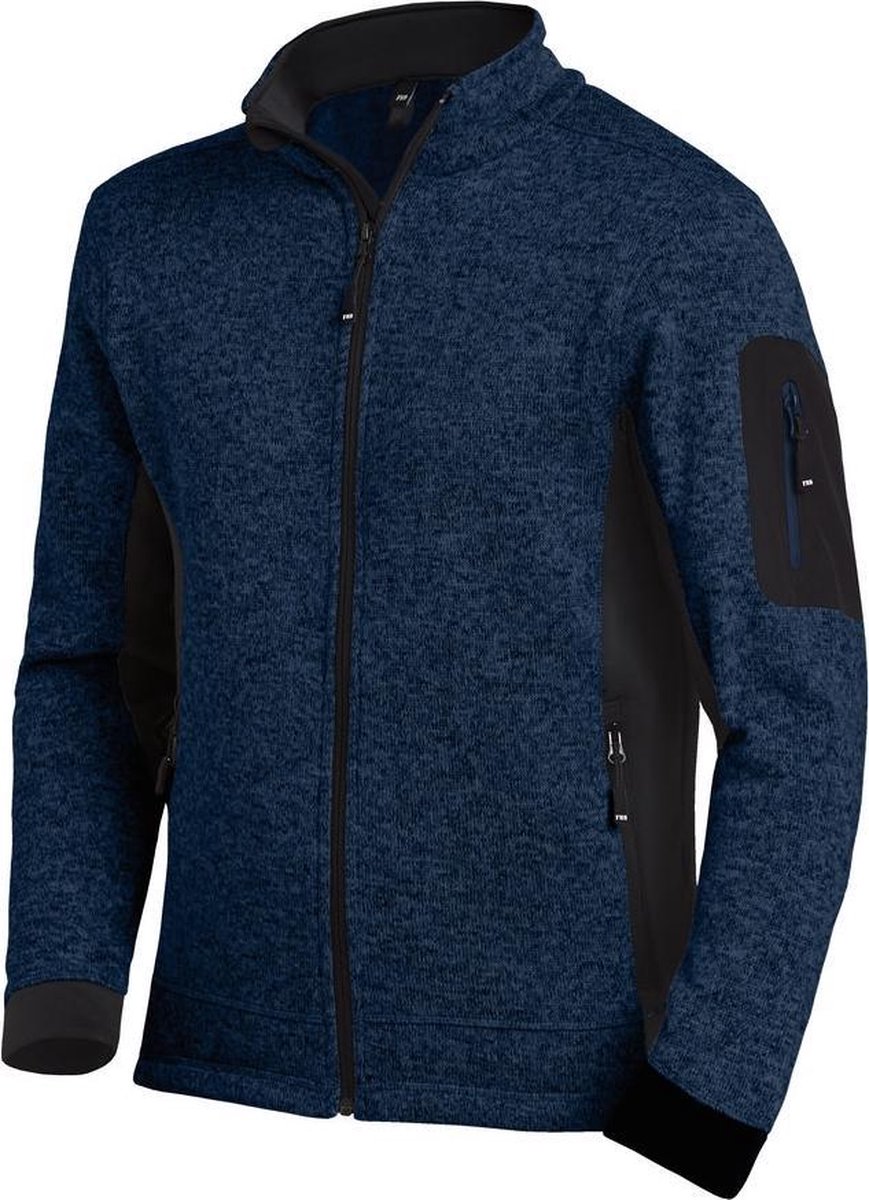 FHB CHRISTOPH Herenvest Tricotfleece 79595 - Marine-Zwart - XL