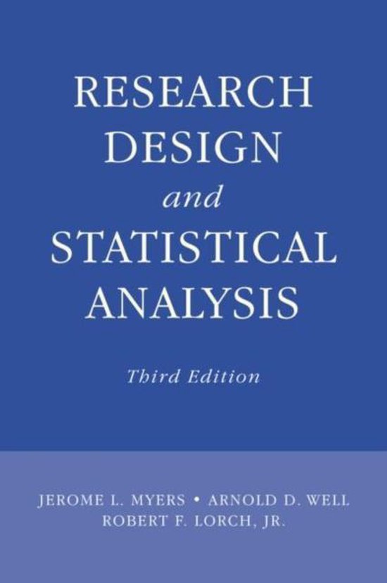 Research Design and Statistical Analysis - cover