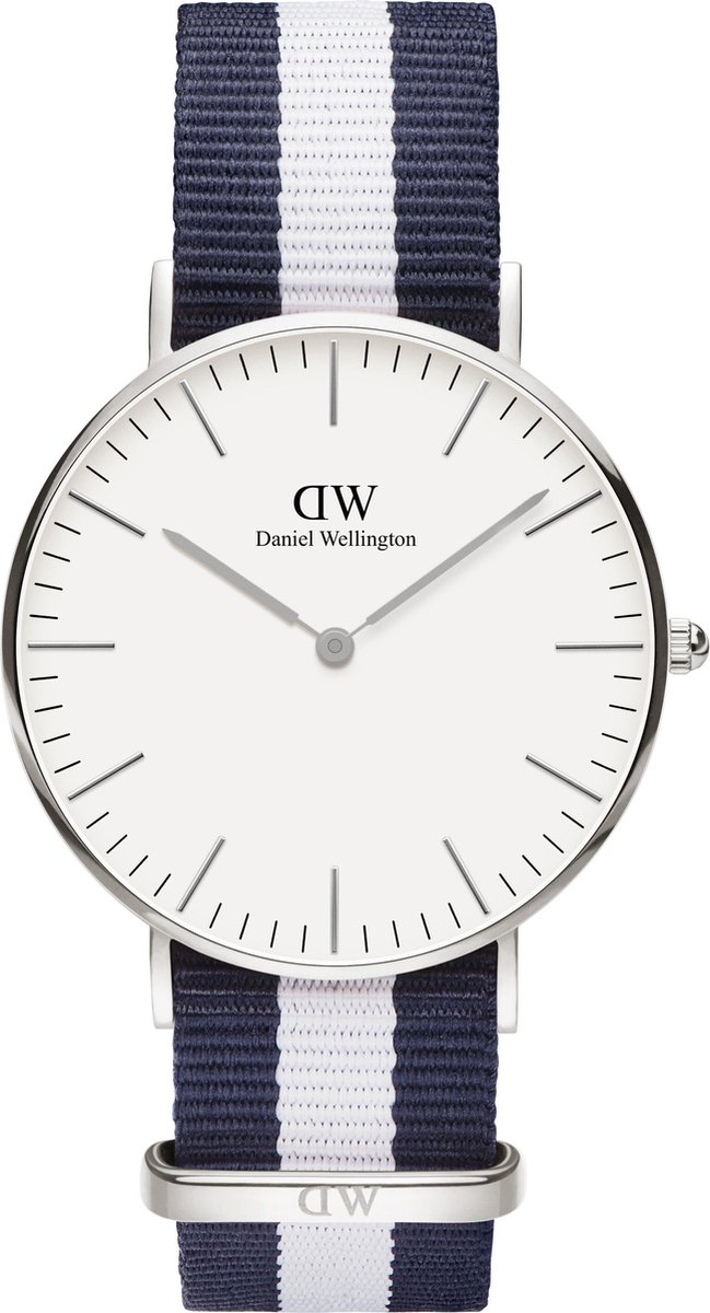Daniel Wellington Classic Glasgow DW00100047 - Horloge - Blauw-Wit - Ø 36 mm