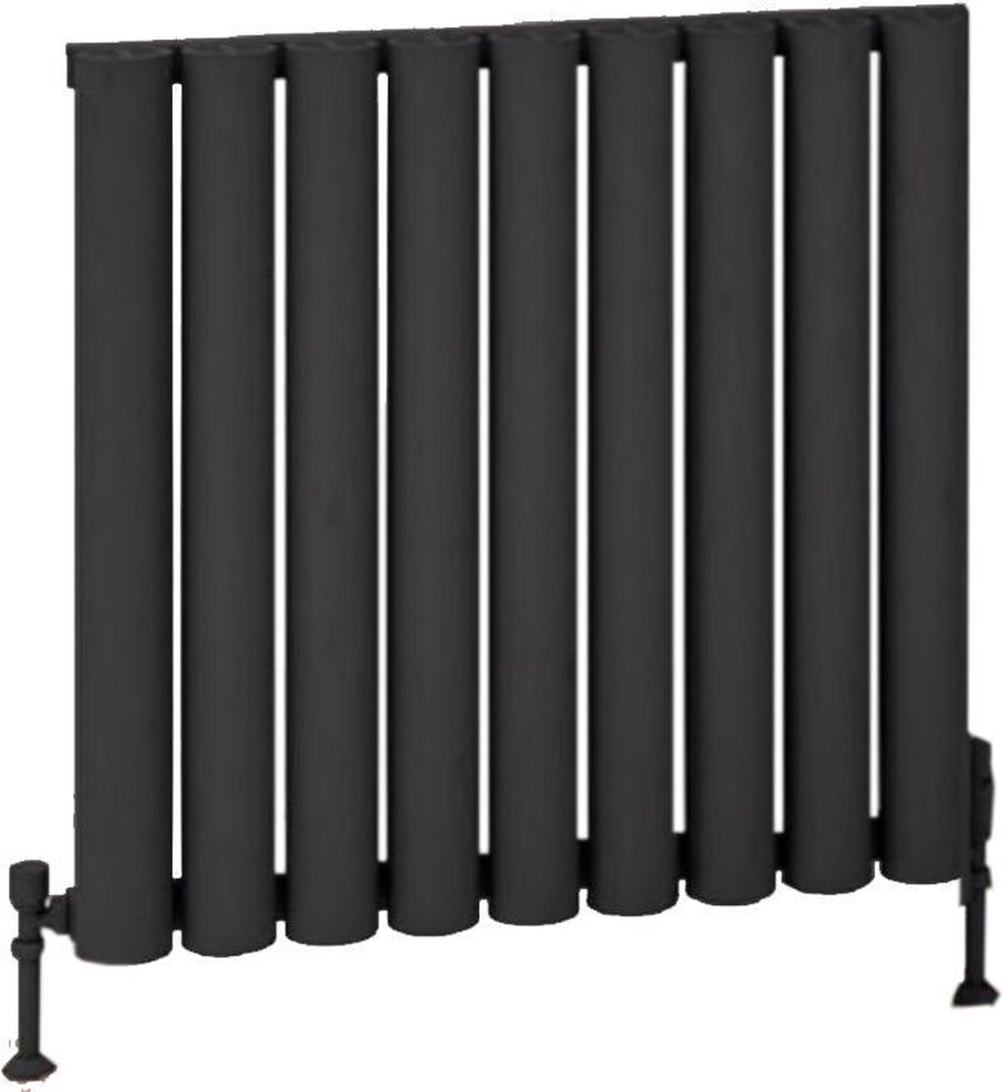 Design radiator horizontaal aluminium mat antraciet 60x62,5cm 1188 watt - Eastbrook Burford