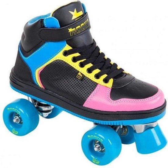 Rookie Roller Skates Hype Hi Top - Enfants - Noir / Bleu / Jaune / Rose - Taille  35 | bol.com