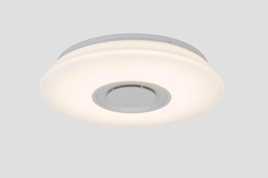 BEL AIR HOME - Triton Bluetooth-plafondlamp, 33 cm, plafondlamp met ledlicht 18 W, RGB en bluetooth-luidspreker voor slaapkamer, woonkamer, kinderkamer, afstandsbediening en app ILINK