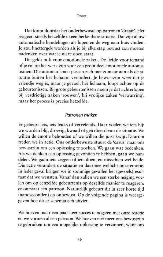 Tekstpagina met de kopjes 'Troost' en 'Patronen maken'.