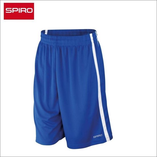 Basketbal Short blauw/wit maat XXL