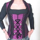 Luxe Paarse + lint Oktoberfest Dirndl - Ook geschikt voor de Fashionista die buiten de lijntjes kleurt. Verpakt in luxe doos - Paars