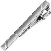 Fako Bijoux® - Dasspeld - Stropdas Clip - Tie Clip - Deluxe - Model Jaques - 60mm - Zilverkleurig