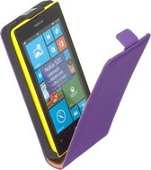 LELYCASE Etui Flip Housse Cuir Nokia Lumia 520 Violet