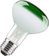 Reflectorlamp R80 groen 60W grote fitting E27