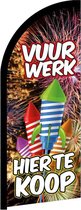 Beachflag - Vuurwerk - #1 - Vlag + Hengelsysteem - Actievlag.nl