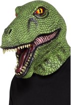 Groen dinosaurus masker voor volwassenen