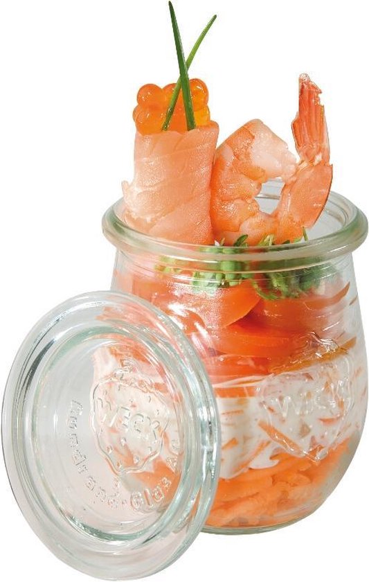 WeckglazenSet met deksel - 24-delig - inhoud 0 -22 liter