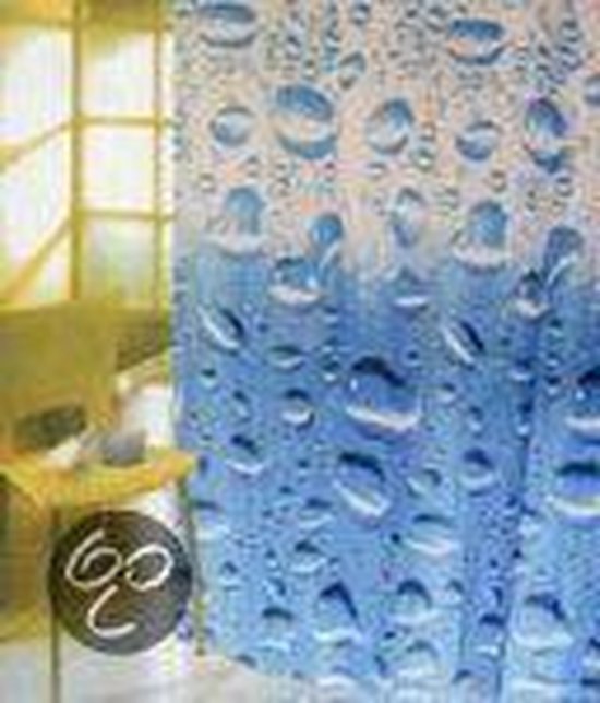 Papillon Douchegordijn Waterdruppels 180 x 180 cm