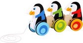 Tooky Toy Trekfiguur Pinguïns 25 X 6,5 X 13 Cm Hout