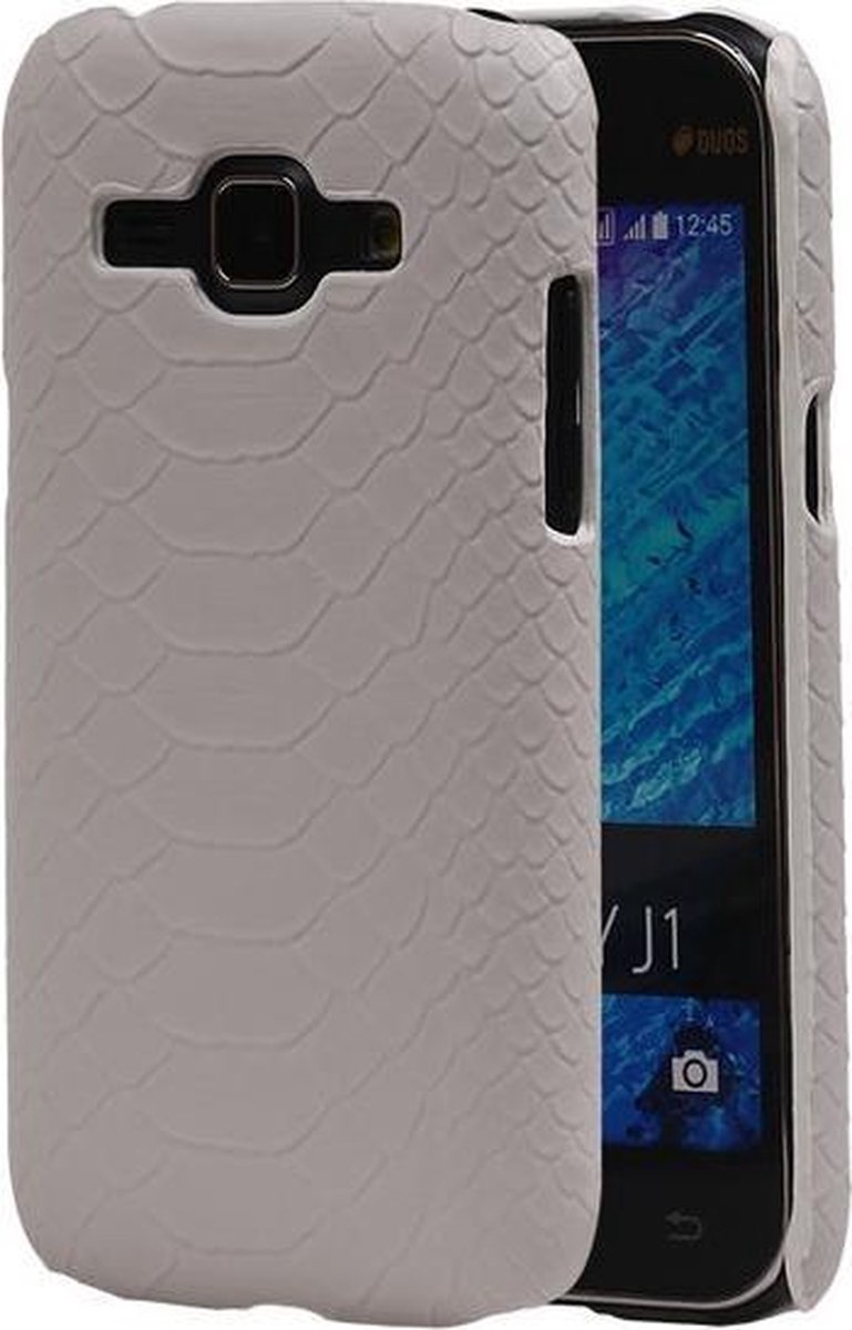 Wit Slang Hardcase Backcover Samsung Galaxy J1 Hoesje