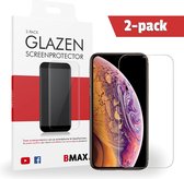 2-pack BMAX geschikt voor de iPhone XS Glazen Screenprotector | Beschermglas | Tempered Glass