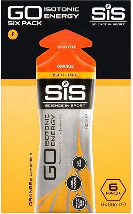 Science in Sport - SiS Go Isotonic Energygel - Energie gel - Isotone Sportgel - Orange Smaak - 6 x 60ml