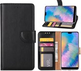 Boek Hoesje Huawei P20 - portemonnee book case met siliconen binnenkant - geschikt voor pasjes en briefgeld - Zwart