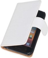 LG Optimus L9 - Wit Vintage Cover - Book Case Cover Wallet Hoes