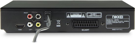 oplichterij lunch Naar behoren Nikkei ND75H - DVD speler met Full HD-upscaling, HDMI, SCART en USB-poort  (22,5 cm) | bol.com