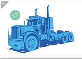 Vrachtwagen sjabloon - 2 lagen kunststof A3 stencil - Kindvriendelijk sjabloon geschikt voor graffiti, airbrush, schilderen, muren, meubilair, taarten en andere doeleinden