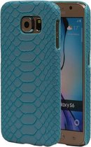 Blauw Slang Hardcase Backcover Samsung Galaxy S6 Hoesje