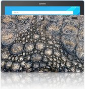 Tablet Hoes Lenovo Tab 10 | Tab 2 A10-30 Silicone hoesje Krokodillenprint met transparant zijkanten