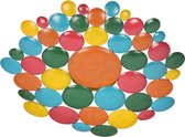 Sarana - Schaal - Cirkels - Metaal - Multicolor - 35x35x8cm - Indonesie - Fairtrade