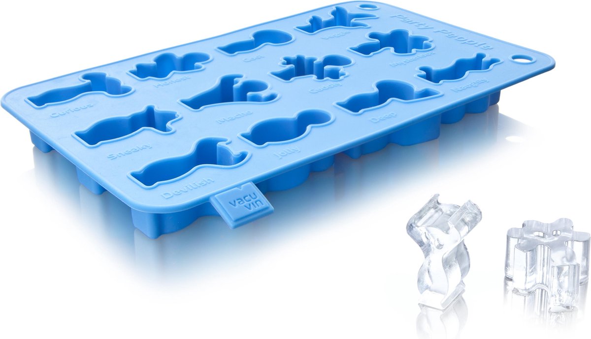 VacuVin Ijsvormpje party people blauw Vacu Vin