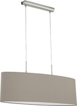 EGLO Pasteri - Lampe à suspension - 2 lumières - Longueur 750 mm. - Nickel mat - Taupe