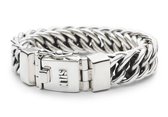 SILK Jewellery - Zilveren Armband - Double Linked - 126.21 - Maat 21