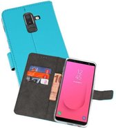 Booktype Telefoonhoesjes - Bookcase Hoesje - Wallet Case -  Geschikt voor Samsung Galaxy J8 - Blauw